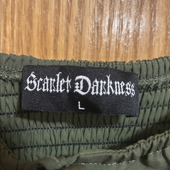 Chic Olive Green Ruffle Scarlet Darkness dress - Picture 11 of 15